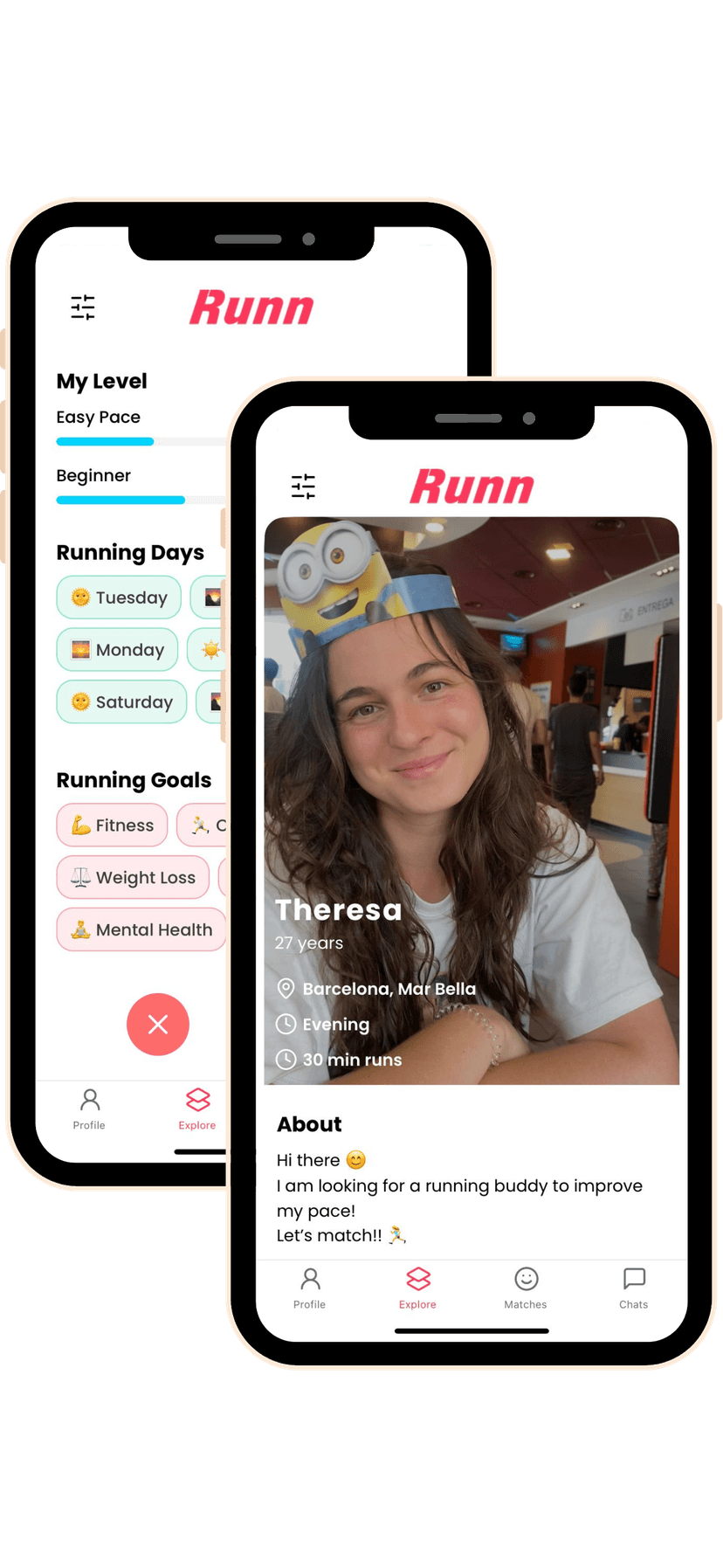 Runn App Mockup